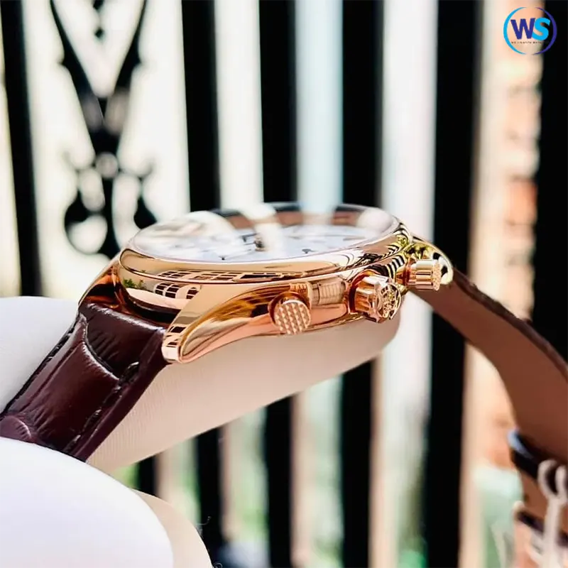 Frederique Constant Classics Chronograph Quartz White Dial Men's Watch- FC-296SW5B4